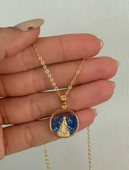 COLAR NOSSA SENHORA - FOLHEADO