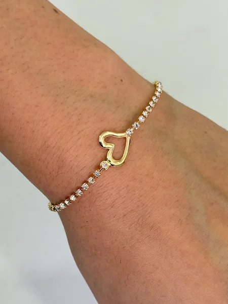 PULSEIRA STRASS - FOLHEADO