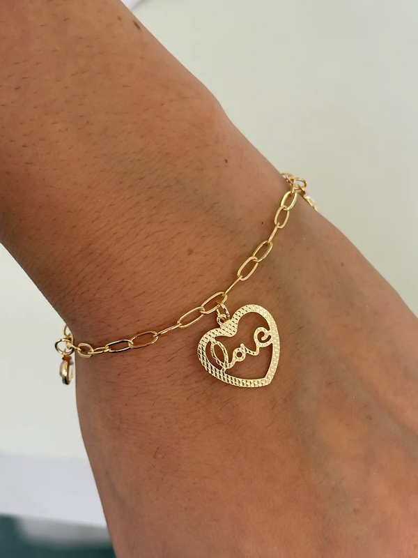 PULSEIRA LOVE - FOLHEADO