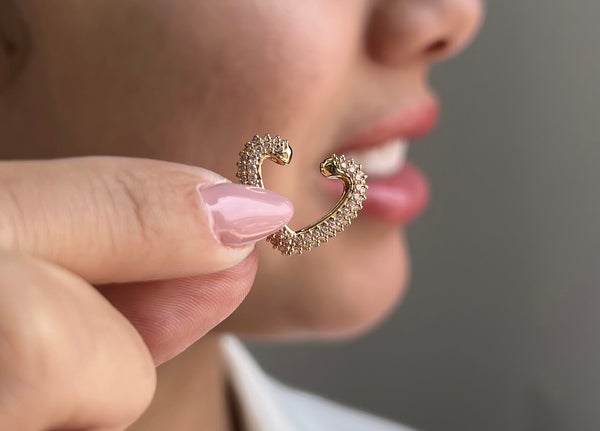 PIERCING FAKE CORAÇÃO CRAVEJADO - BIJU FINA