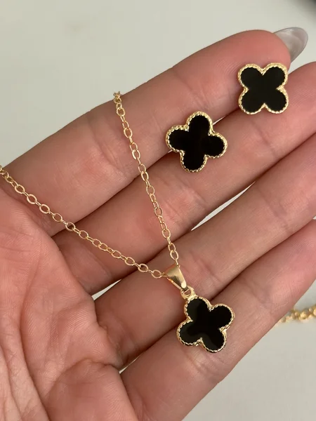 CONJUNTO TREVO VÍRGINIA - FOLHEADO