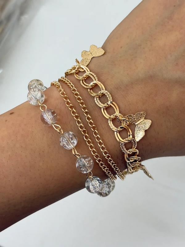 PULSEIRA ACRILICA - FOLHEADO