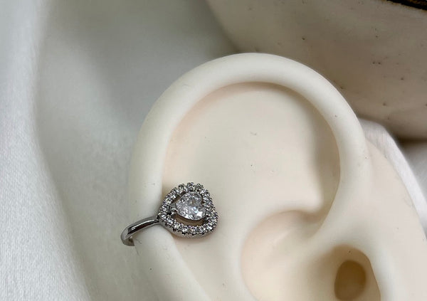 PIERCING FAKE CORAÇÃO - AÇO INOXIDÁVEL