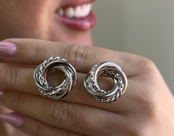 BRINCO NÓ TEXTURIZADO - BIJU FINA